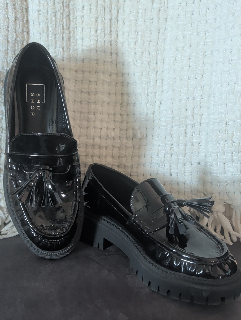 NWOB SHUSHOP BLACK PATENT.  SIZE 8